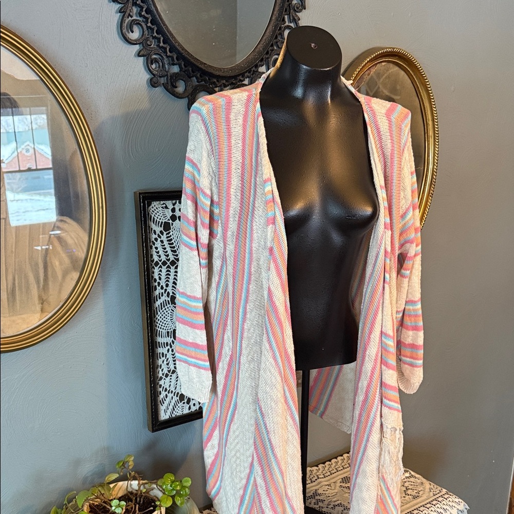 Crystal Kobe Striped Multicolor Women's Cardigan